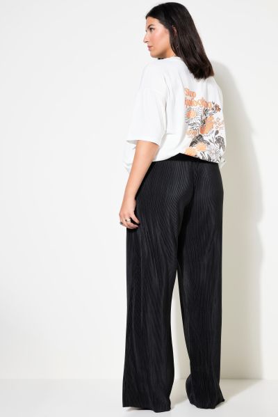 Pleated Pocket Wide Leg High Waist Pants