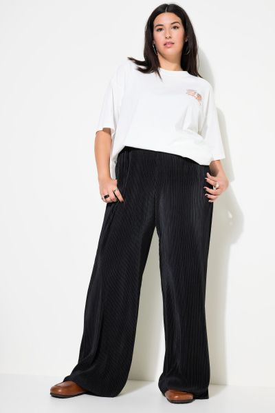 Pleated Pocket Wide Leg High Waist Pants