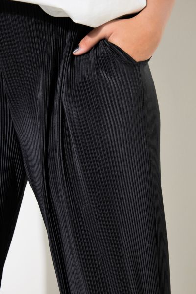 Pleated Pocket Wide Leg High Waist Pants