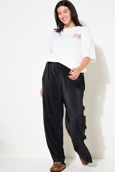 Pleated Pocket Wide Leg High Waist Pants