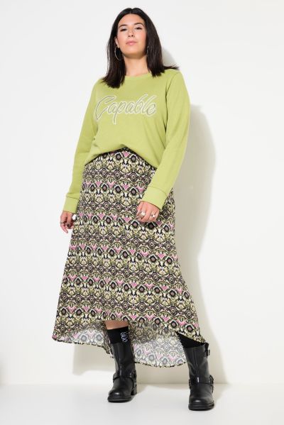 Ikat-Inspired Printed Skirt