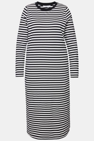 Striped Long Sleeve Jersey Dress