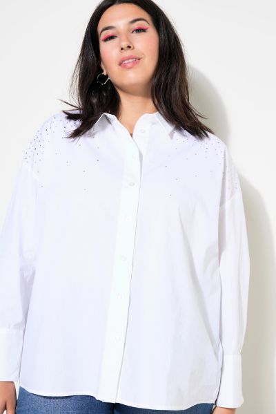 Rhinestone Button Down Blouse