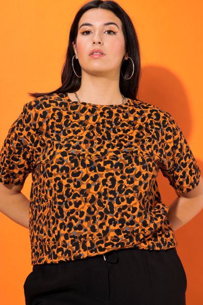 Leopard Print Short Sleeve Tee