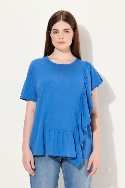 Eco Cotton Asymmetric Flounce Tee