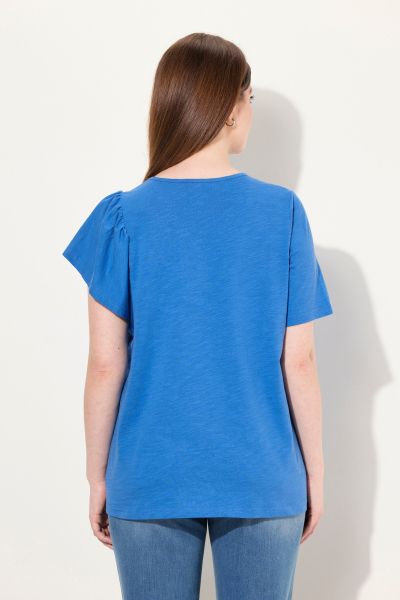 Eco Cotton Asymmetric Flounce Tee