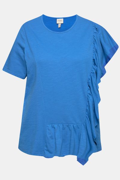 Eco Cotton Asymmetric Flounce Tee