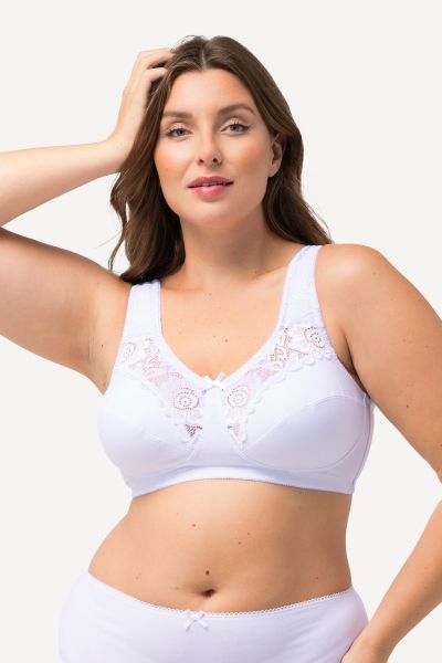 Lace Inset Wirefree Kelly Fit Support Bra