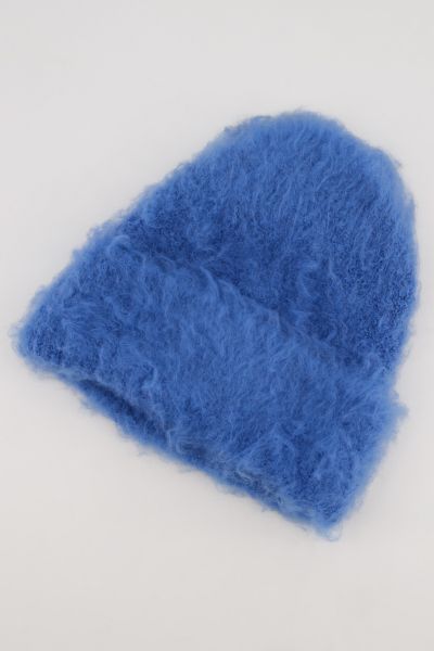 Fuzzy Knit Boucle Beanie