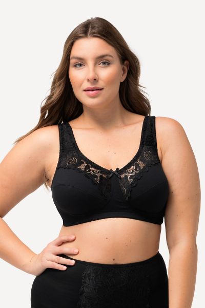 Lace Inset Wirefree Kelly Fit Support Bra