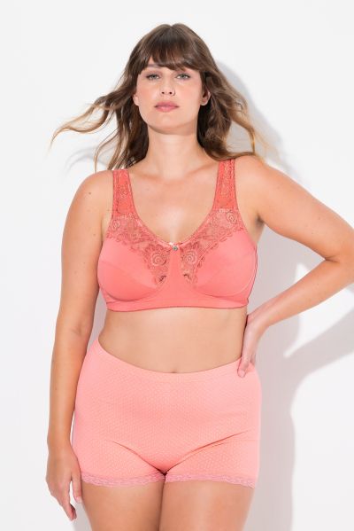 Lace Inset Wirefree Kelly Fit Support Bra