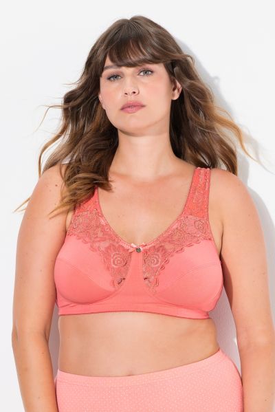 Lace Inset Wirefree Kelly Fit Support Bra