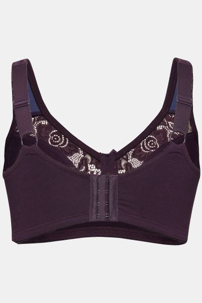 Lace Inset Wirefree Kelly Fit Support Bra