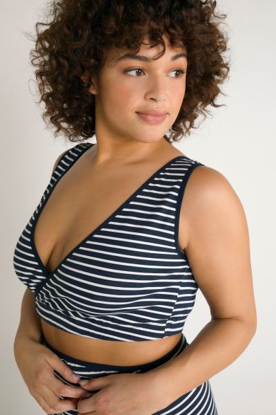 Bellieva Eco Cotton Seamless Wirefree Stripe Nursing Bustier