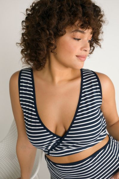 Bellieva Eco Cotton Seamless Wirefree Stripe Nursing Bustier