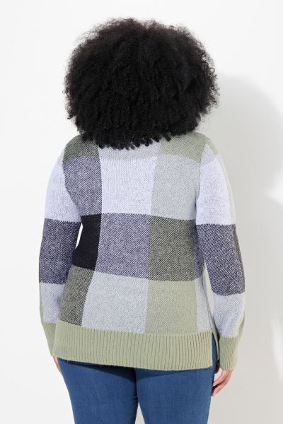 Grand Check Long Sleeve Sweater