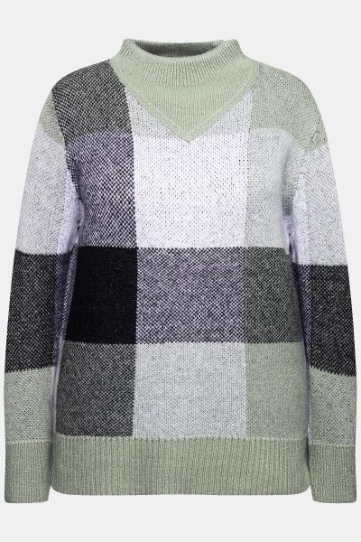 Grand Check Long Sleeve Sweater