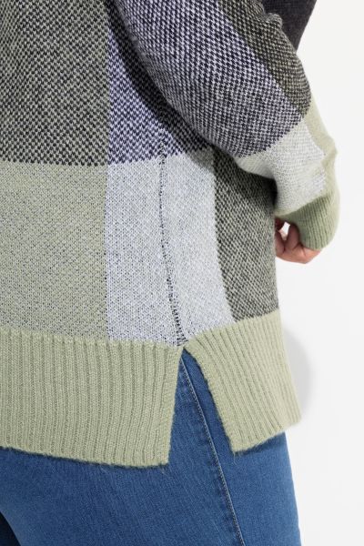 Grand Check Long Sleeve Sweater