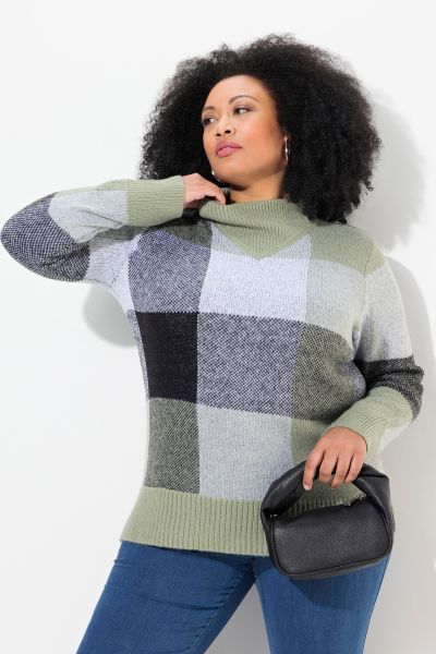 Grand Check Long Sleeve Sweater