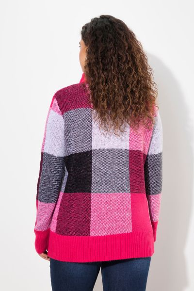 Grand Check Long Sleeve Sweater