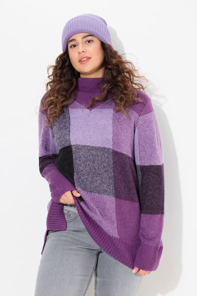 Grand Check Long Sleeve Sweater