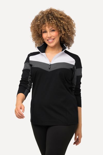 Stripe Detail Thermal Recycled Polyester Quick Dry Stretch Top