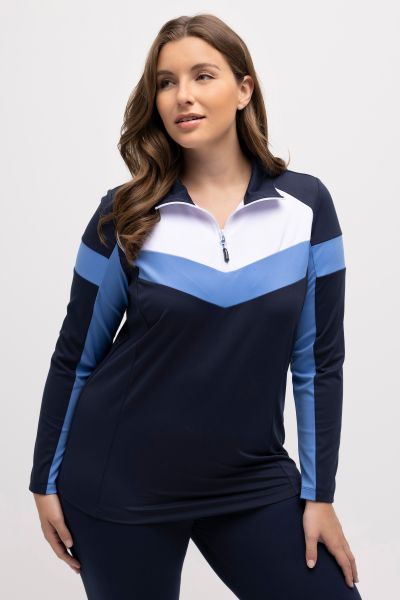 Stripe Detail Thermal Recycled Polyester Quick Dry Stretch Top