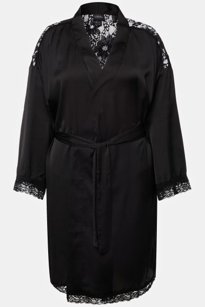 Satin Lace Back Robe