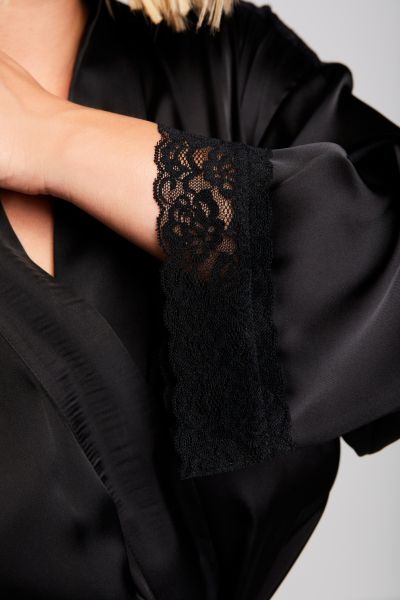 Satin Lace Back Robe