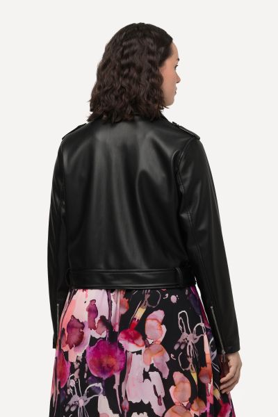 Biker Style Faux Leather Jacket