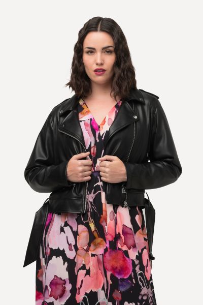 Biker Style Faux Leather Jacket