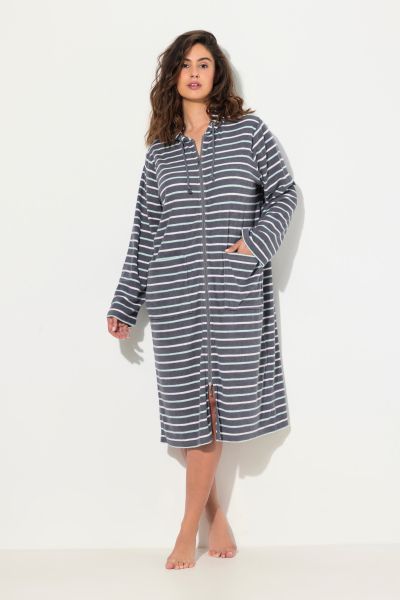 Striped Terrycloth Bathrobe