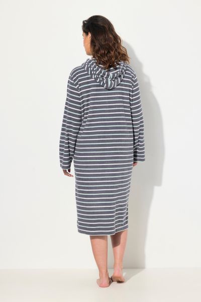 Striped Terrycloth Bathrobe