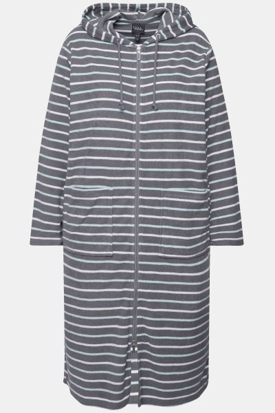 Striped Terrycloth Bathrobe