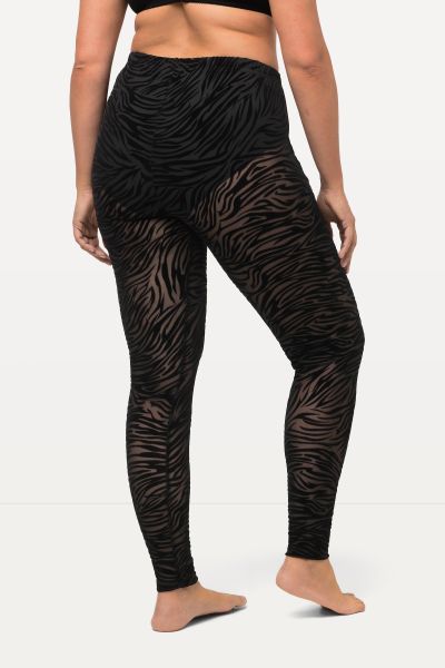 Sheer Zebra Print Leggings