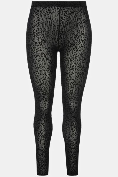 Sheer Leopard Print Leggings