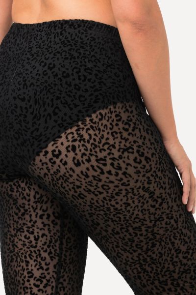 Sheer Leopard Print Leggings