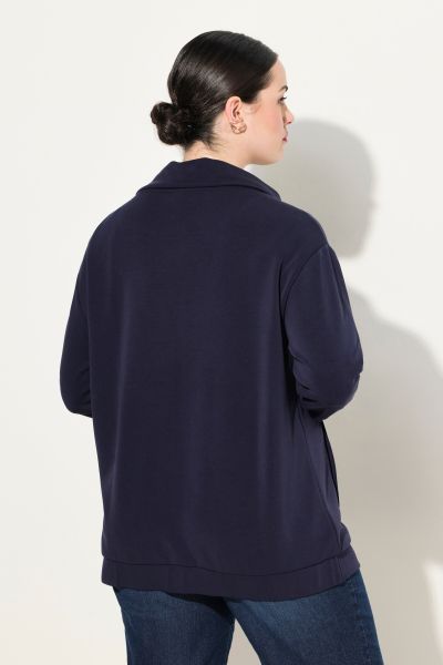 Modal Blend Zip-Up Sweatshirt