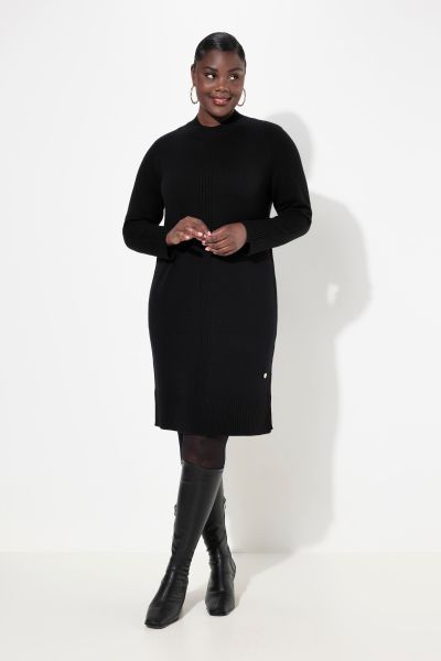 Textured Long Sleeve Knit Dress