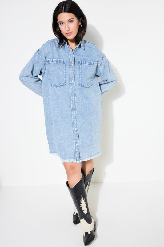 Raw Hem Denim Dress