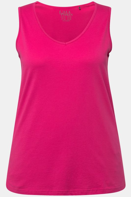 Essential V-Neck Stretch Cotton Tank