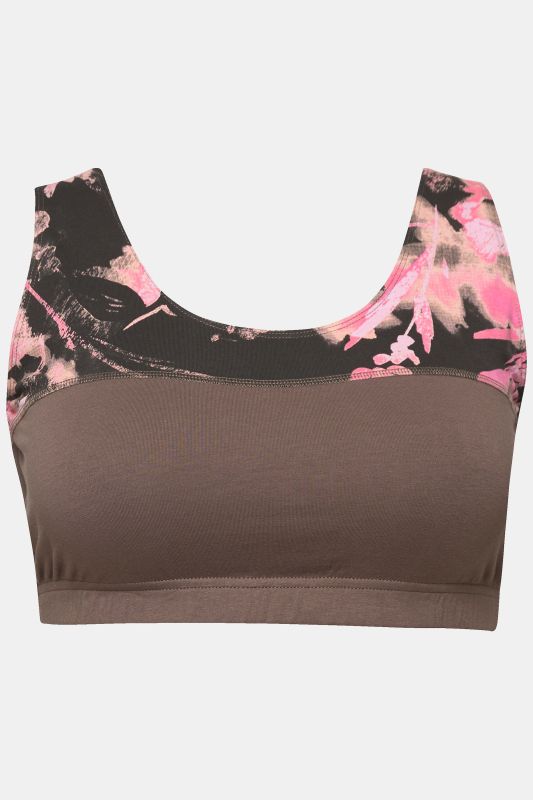 Eco Cotton Leaf Print Bralette