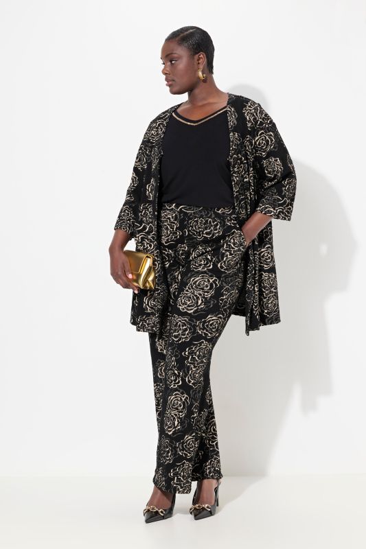 Floral Jacquard Jersey Pants