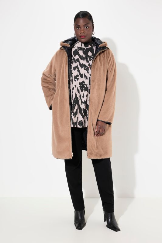 Reversible Faux Fur Coat