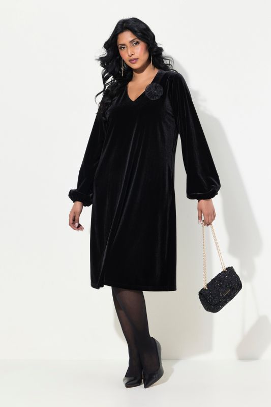 Velvet Bishop Sleeve Dress