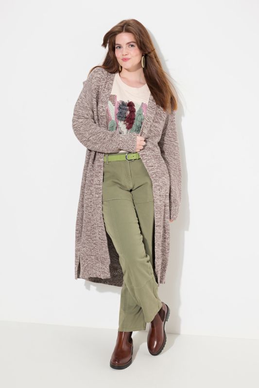 Eco Cotton Longline Open Shape Cardigan