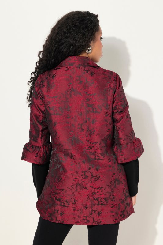 Taffeta Jacquard 3/4 Sleeve Jacket