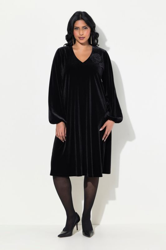 Velvet Bishop Sleeve Dress