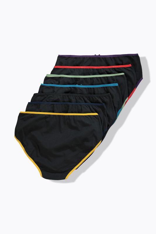 7 Pack Midi Briefs- Piping