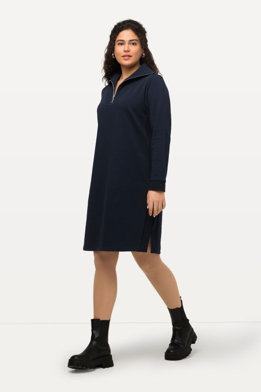 Long Sleeve Troyer Collar Dress